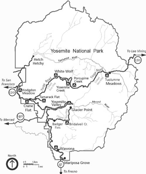 PLAN vallée yosemite